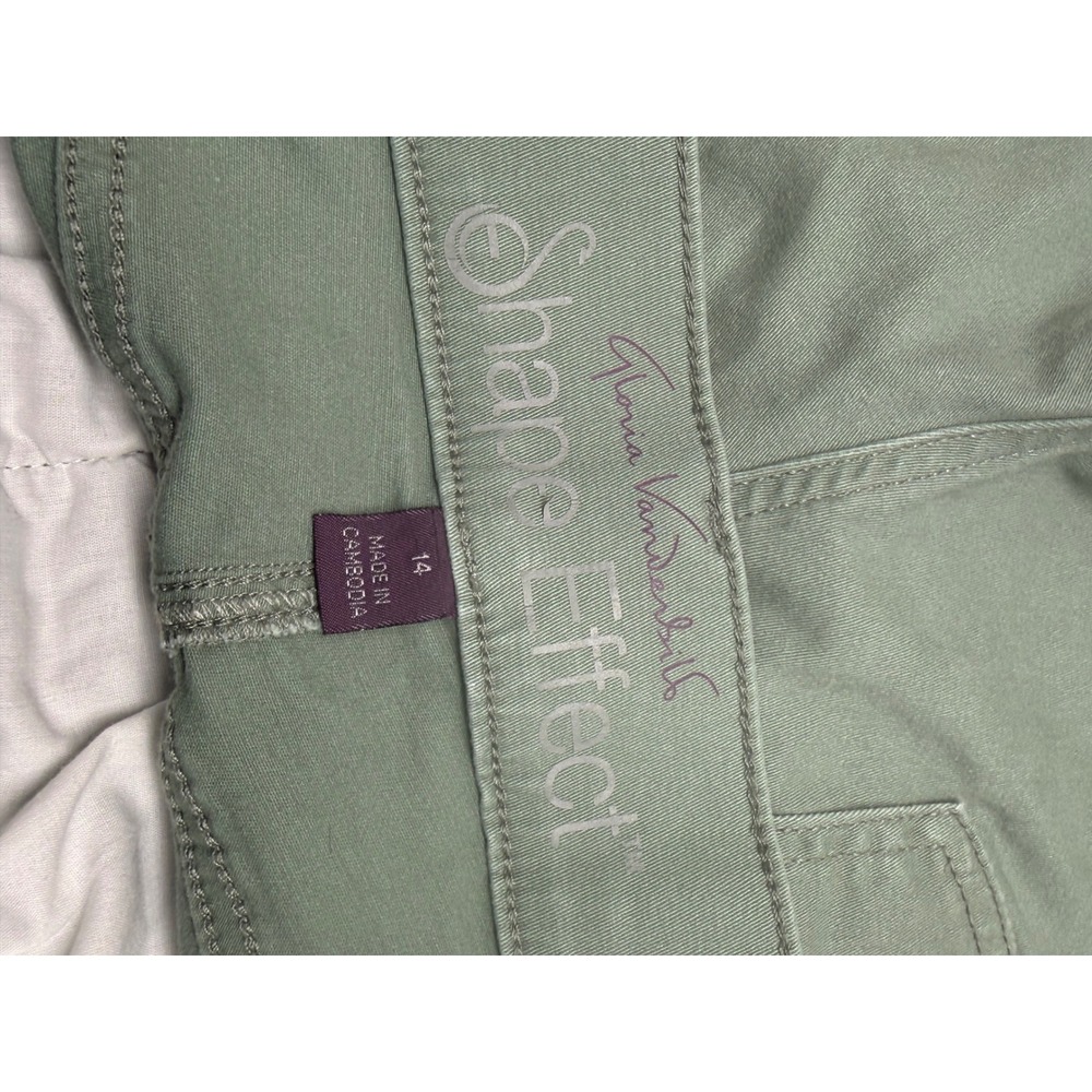 Talbots Sage Green Pull On Chino Shorts Mid Rise Cotton Blend Twill Classic Fit - Picture 9 of 10